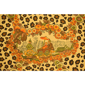 Pair of Brunschwig & Fils Chinoiserie Leopard Toile Print Canvas Window Rolls