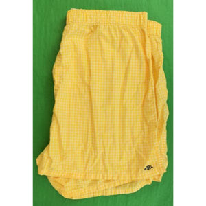 Rugby Ralph Lauren Yellow Gingham Check Boxer Shorts Sz: 38"W