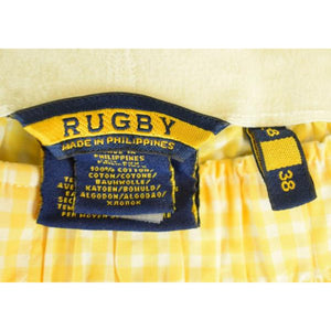 Rugby Ralph Lauren Yellow Gingham Check Boxer Shorts Sz: 38