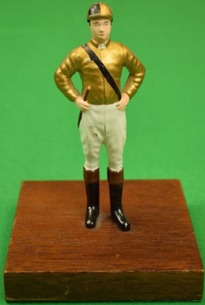 Vintage 21 Club Jockey Paper Weight in Custom Gold Silks