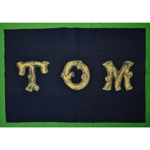 Navy Felt 'TOM' Banner