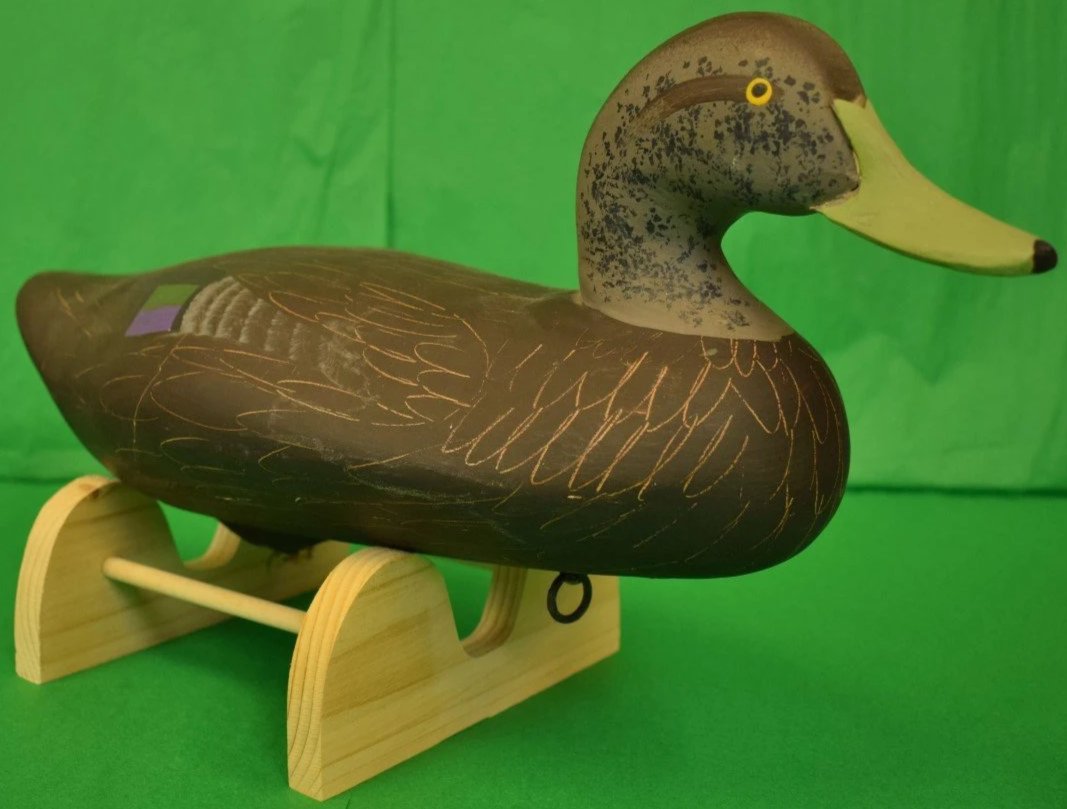 "Chesapeake Black Duck Decoy HandCarved by Capt Jobes Havre De Grace,