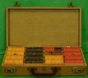 Vintage Abercrombie & Fitch Bakelite Poker Chip c1930s Boxed Set