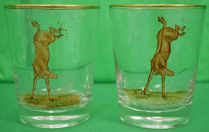 "Set of 12 Frank Vosmansky For Abercrombie & Fitch Equestrian Glasses"