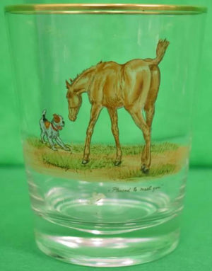 "Set of 12 Frank Vosmansky For Abercrombie & Fitch Equestrian Glasses"