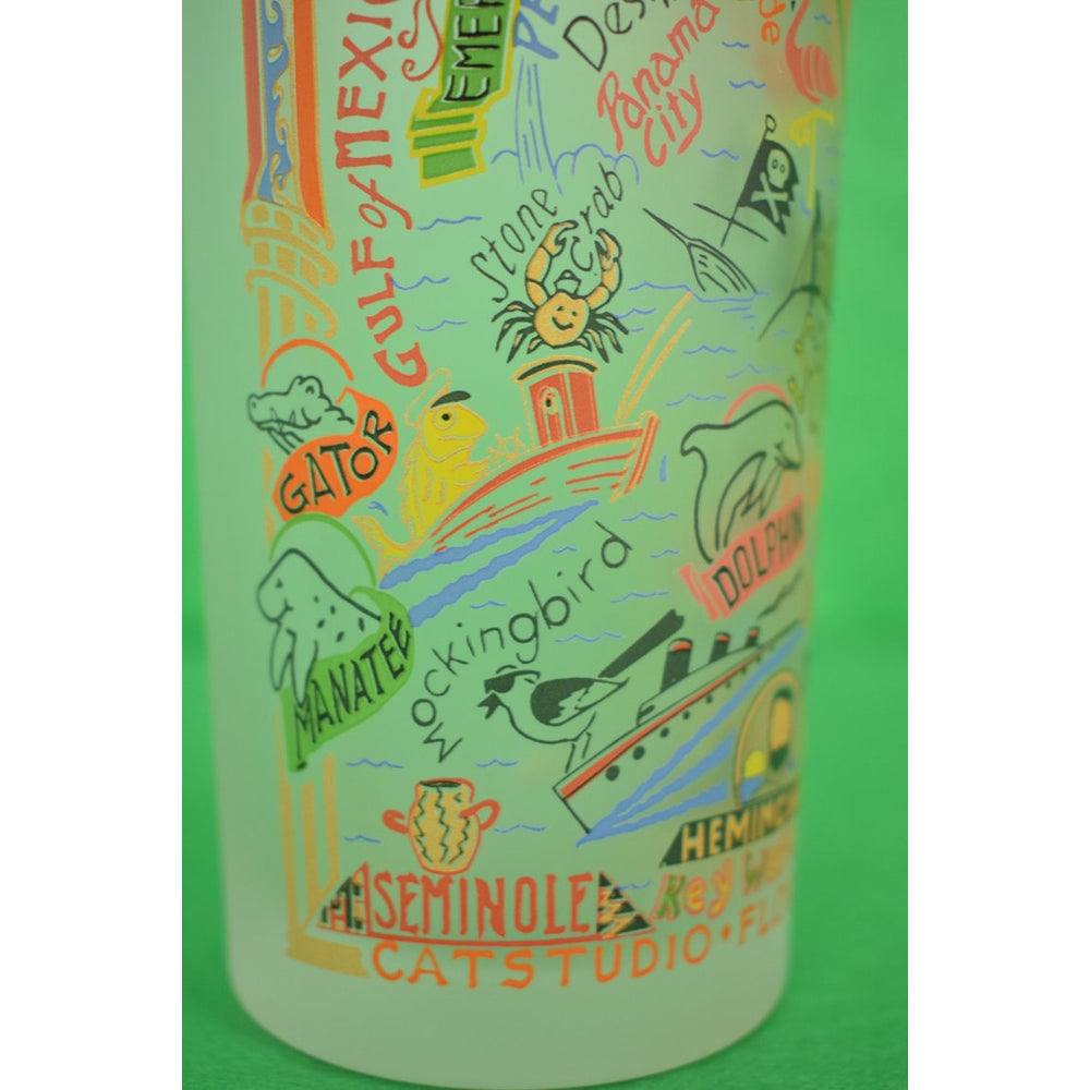 Set of 6 Florida Frosted Highball Glasses