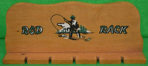 "Vintage c1950s Wooden Fly-Fishing (5) Rod Rack" (SOLD)