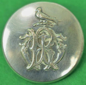 'Pair of 19th C Tiffany & Co Livery Armorial Crested Silver Buttons'
