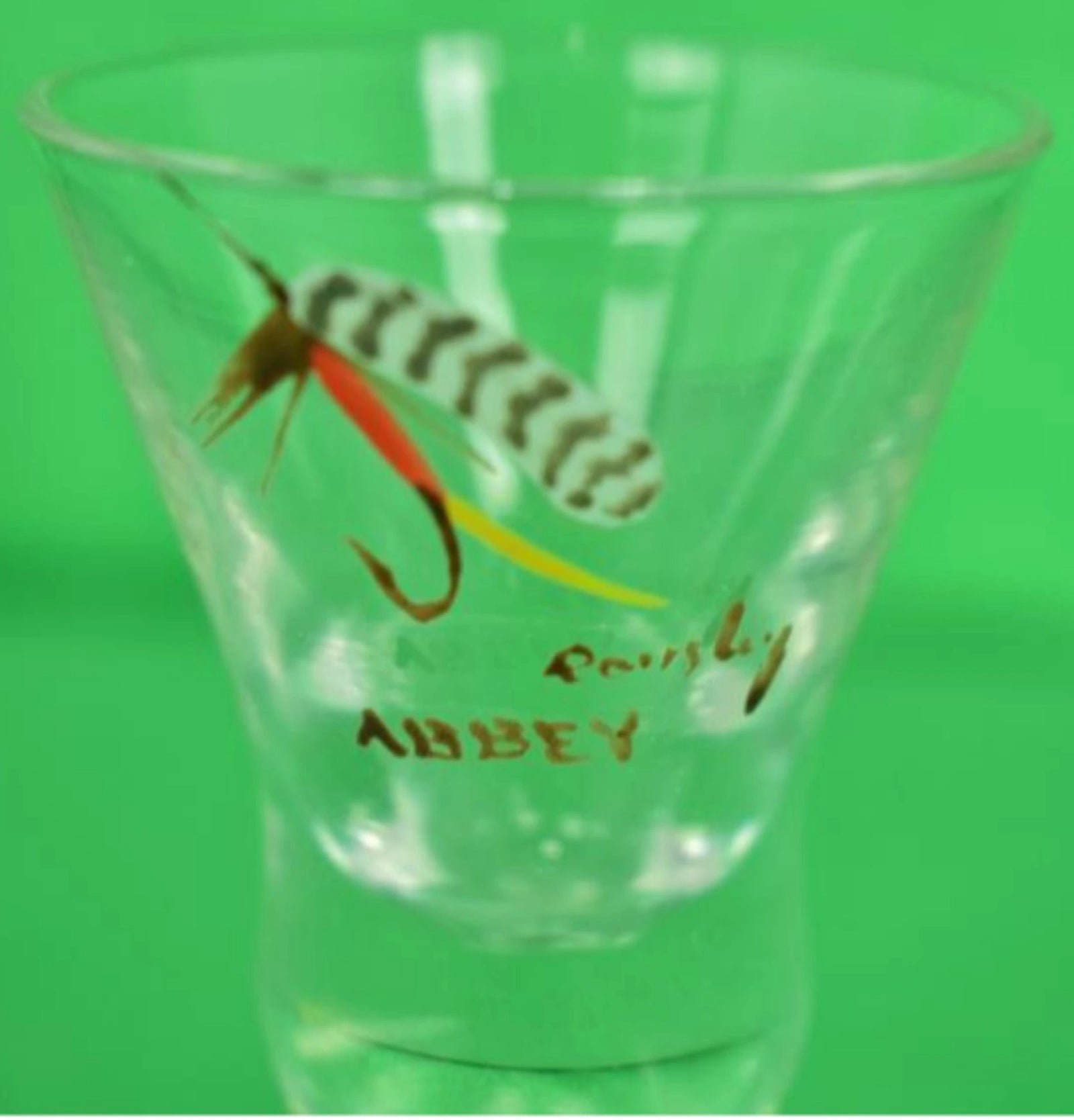 "Set x 4 HandPainted Trout Fly Shot Glasses"