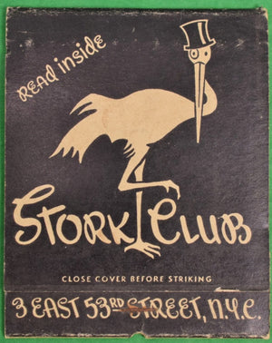 Oversize Stork Club Nyc c40s Matchbook