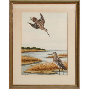 Sandpipers at the Shore Watercolour by Jean Herblet from the CZ Guest estate