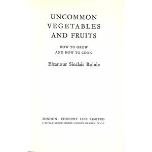 Uncommon Vegetables and Fruits