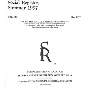 Social Register Summer 1997