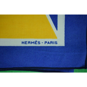 Pair of Hermes Cotton Nautical Placemats & Napkins Boxed Set