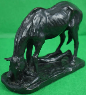 Charles Cary Rumsey Bronze Horse & Man Drinking Water Sculpture