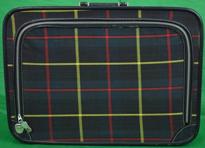 Tartan Canvas Zip-Lid Suitcase