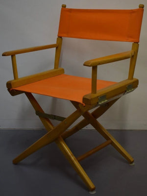 Set of 2 Hermes Orange Canvas Director's Chairs