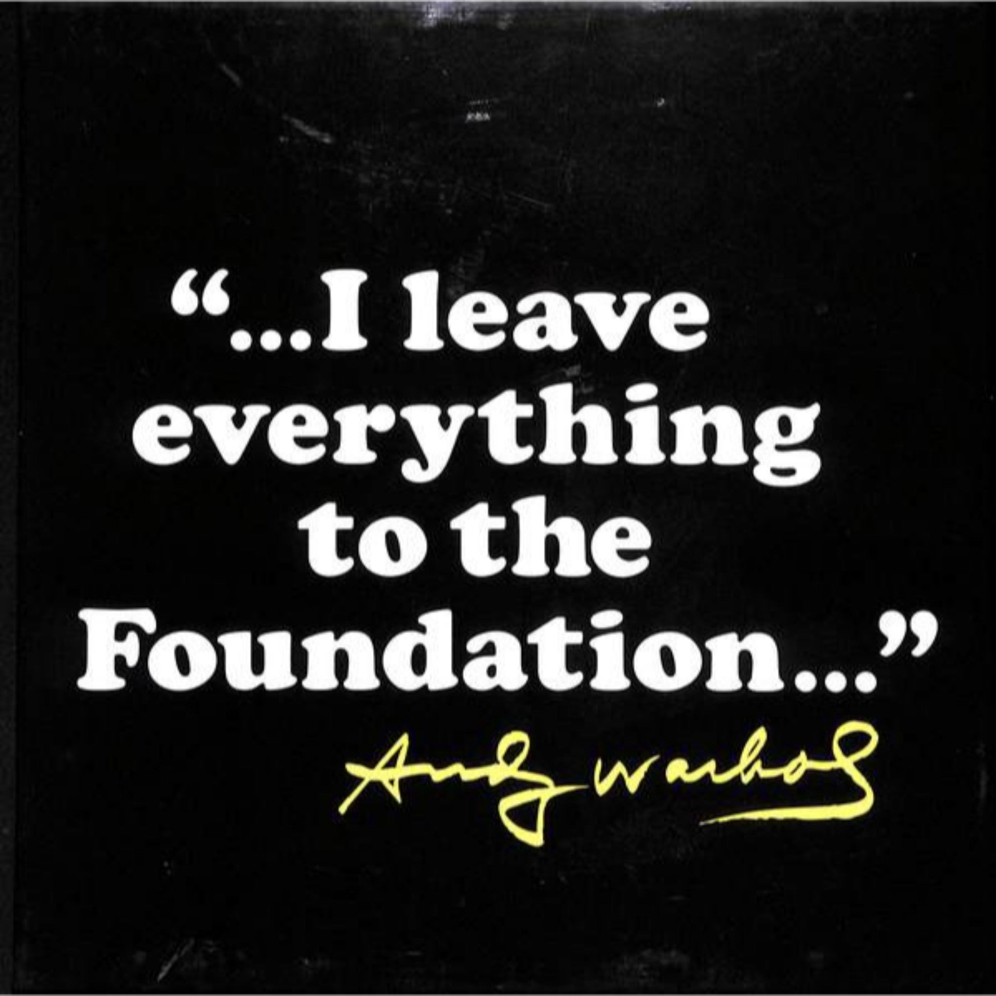 'The Andy Warhol Foundation For The Visual Arts 1987-2007'