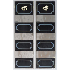 Pair of Chrome-Mounted Tack Boards, from the Stables at CZ Guest's Templeton