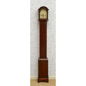 English Mahogany Diminutive Longcase Clock. Dial signed Tattersall Haslingden