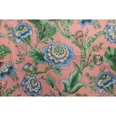 Azyade 1974 Fabric w/ Leaf Green and French Blue Floral Pattern
