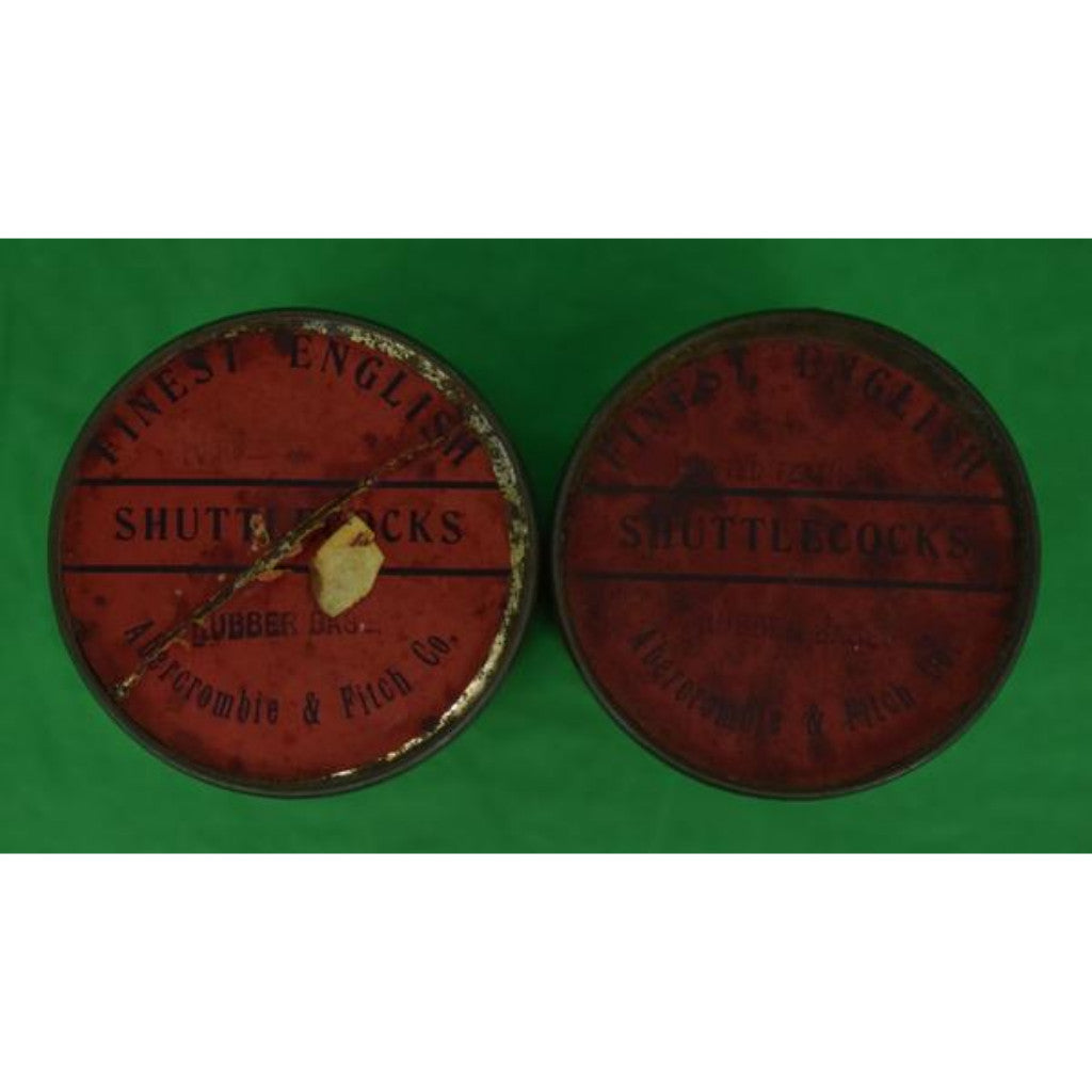 "Abercrombie & Fitch Set of 6 English Shuttlecocks in Canister"