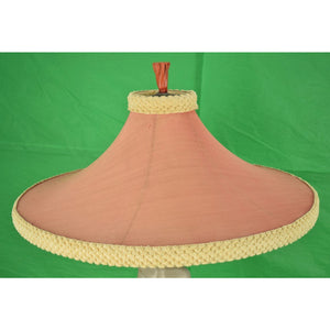 Reglor of Calif Chalkware Glam Lamp w/ Fab Pagoda Shade & Coral Finial