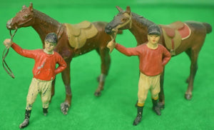 Rare Set of (7) Heyde (Germany) Lead Polo Players c1928