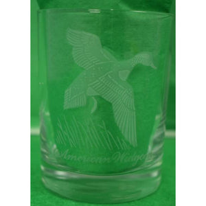 "Pair x Abercrombie & Fitch Etched Gamebird Rocks Glasses"