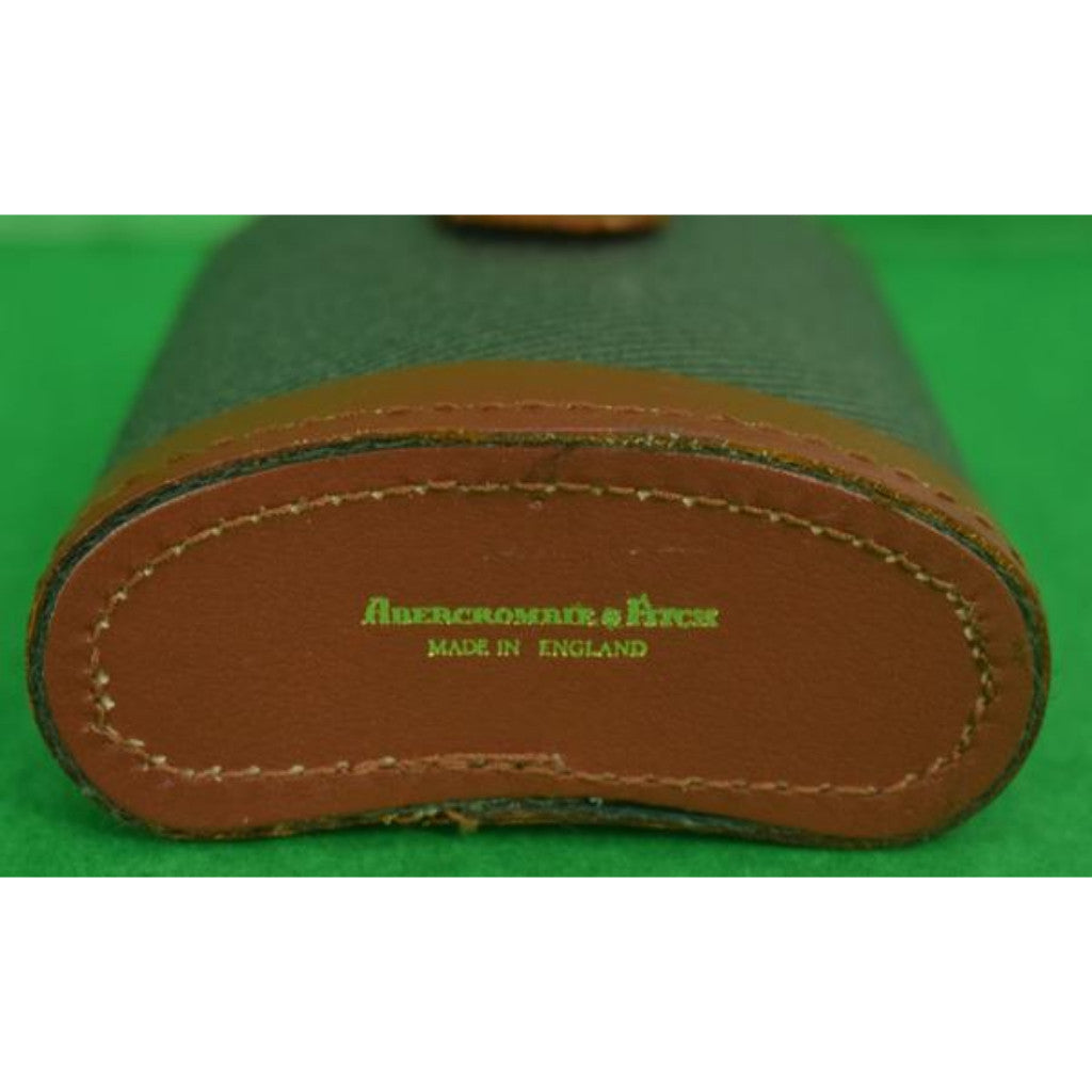 "Abercrombie & Fitch Glass Flask in Canvas/ Leather Case"