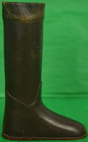 English Leather Riding Boot Matchstick Holder
