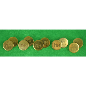 Set of 10 Millbrook Hunt Brass Coat Buttons