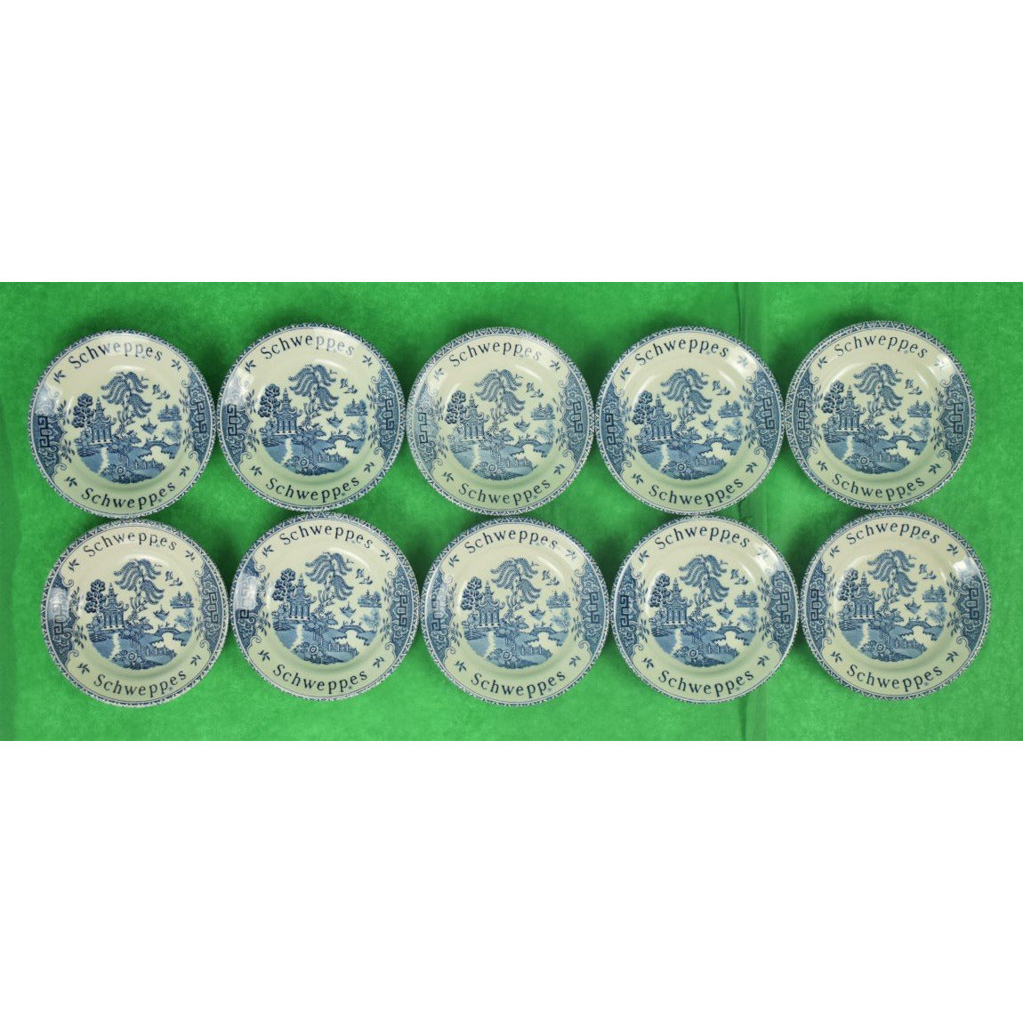 Set of 10 Schweppes Chinoiserie English Coasters