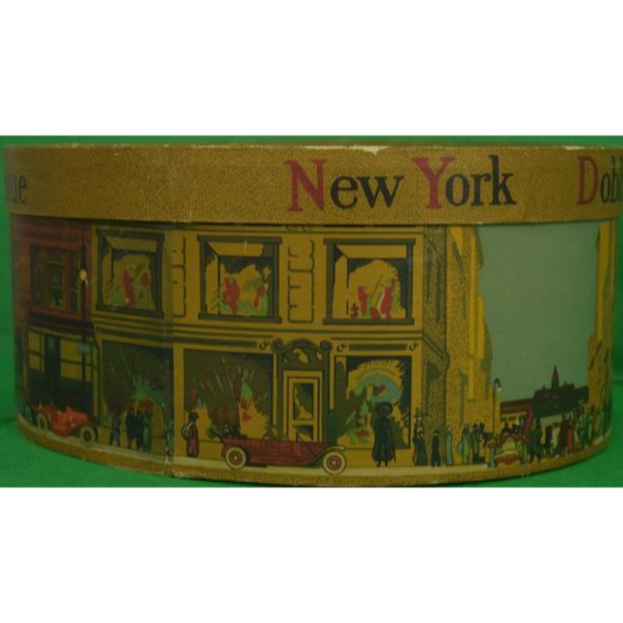 Vintage DOBBS Hat Box 5th Ave NYC Early 1900s Cardboard Octagon
