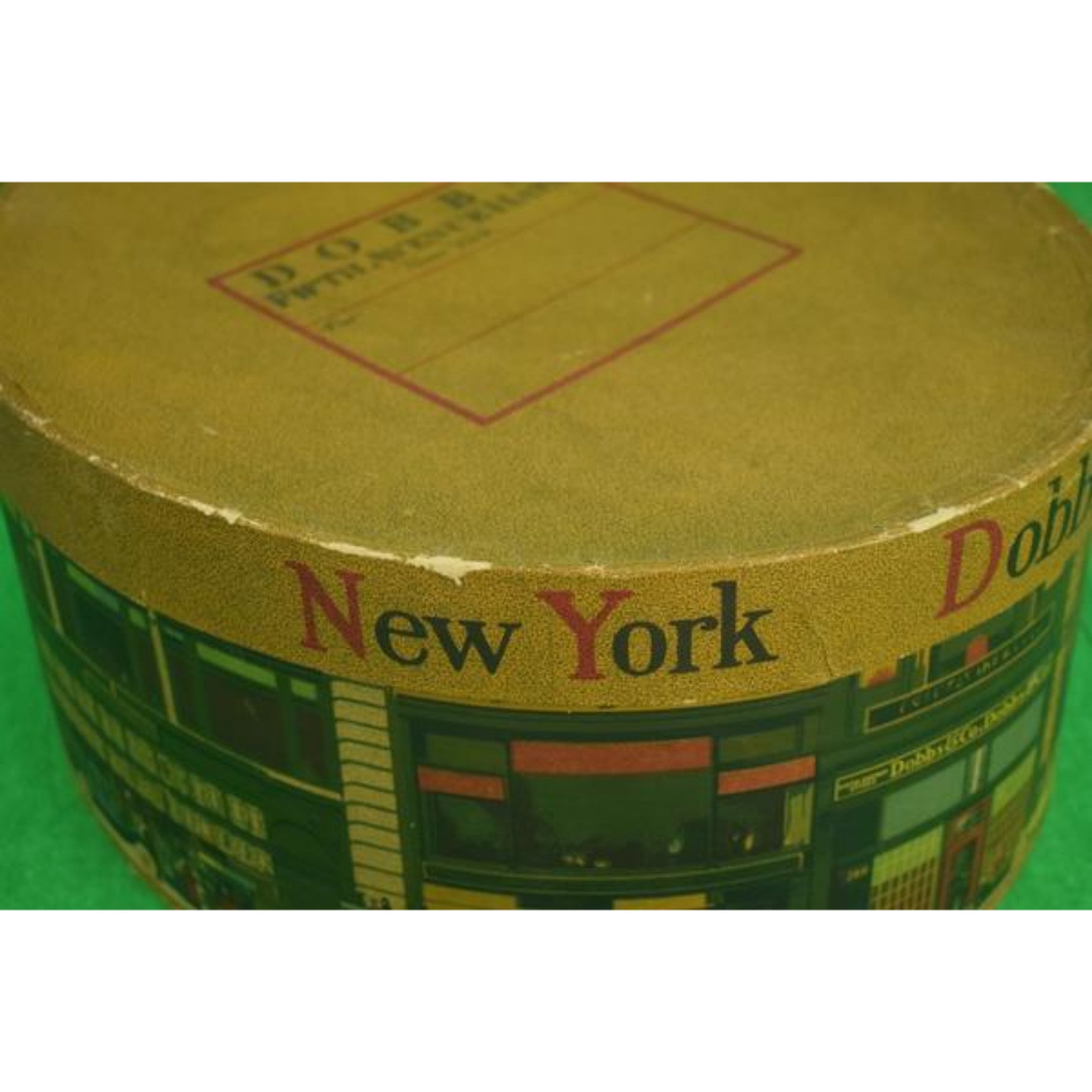 Vintage Dobbs Of Fifth Cardboard Octagonal Hat Box 15’’ x 13’’