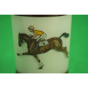 H Kauffman & Sons Jockey & Racehorse Porcelain Cigarette Lighter