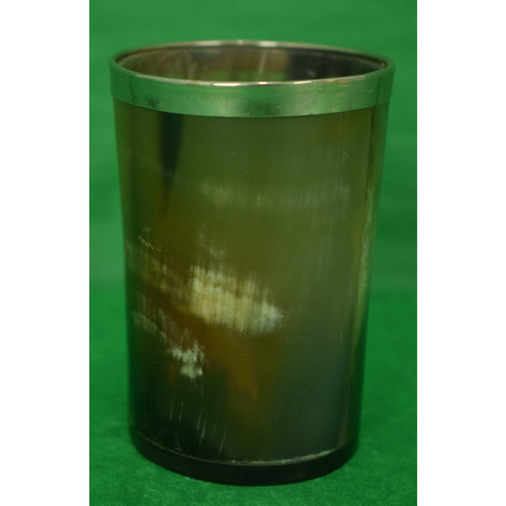 Set of 5 Cow Horn Sterling Rim Beakers