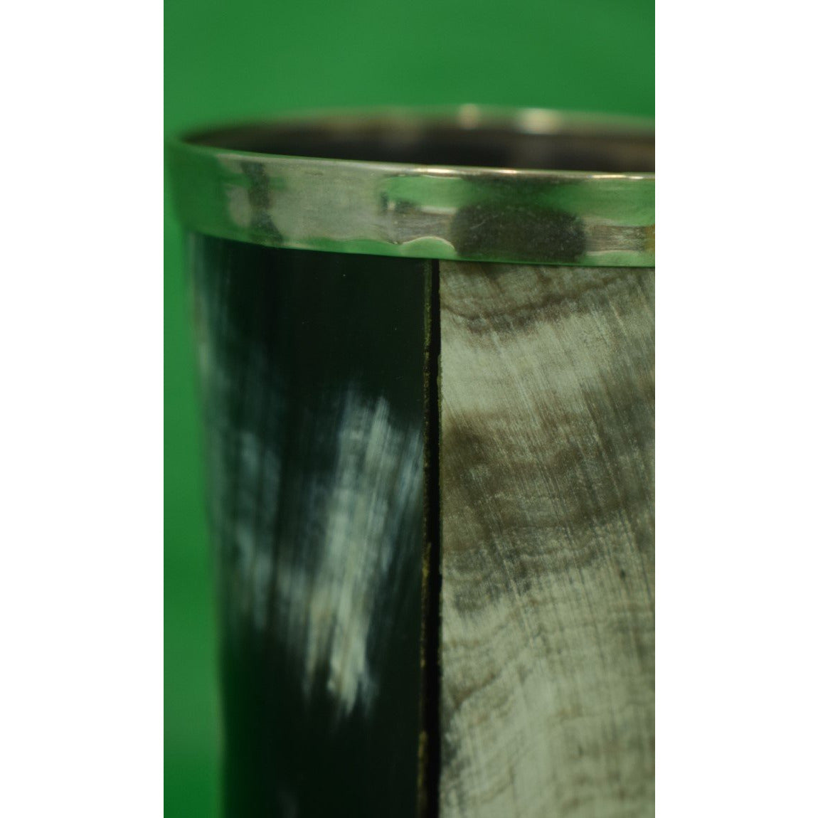 Set of 5 Cow Horn Sterling Rim Beakers