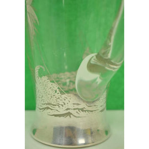 "Sterling Sailfish Glass Cocktail Pitcher" (SOLD)