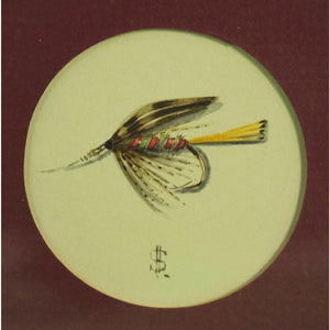 Hardys Favourite Wet Trout Fly Watercolour by Harry Spencer