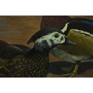 Richard Britton Gamebirds Oil on Canvas from the C.Z. Guest Estate
