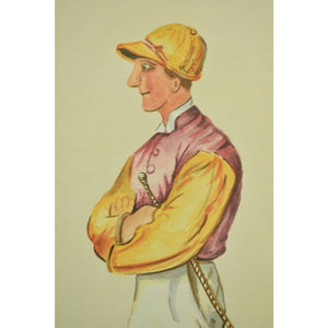 Johnny Watts 1885 Jockey Watercolour