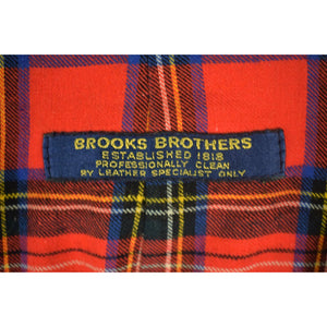 Brooks Brothers Suede Vest w/ Royal Stewart Lining & Back Panel Sz: 46R