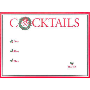 Cocktail Party Xmas Invite Cards