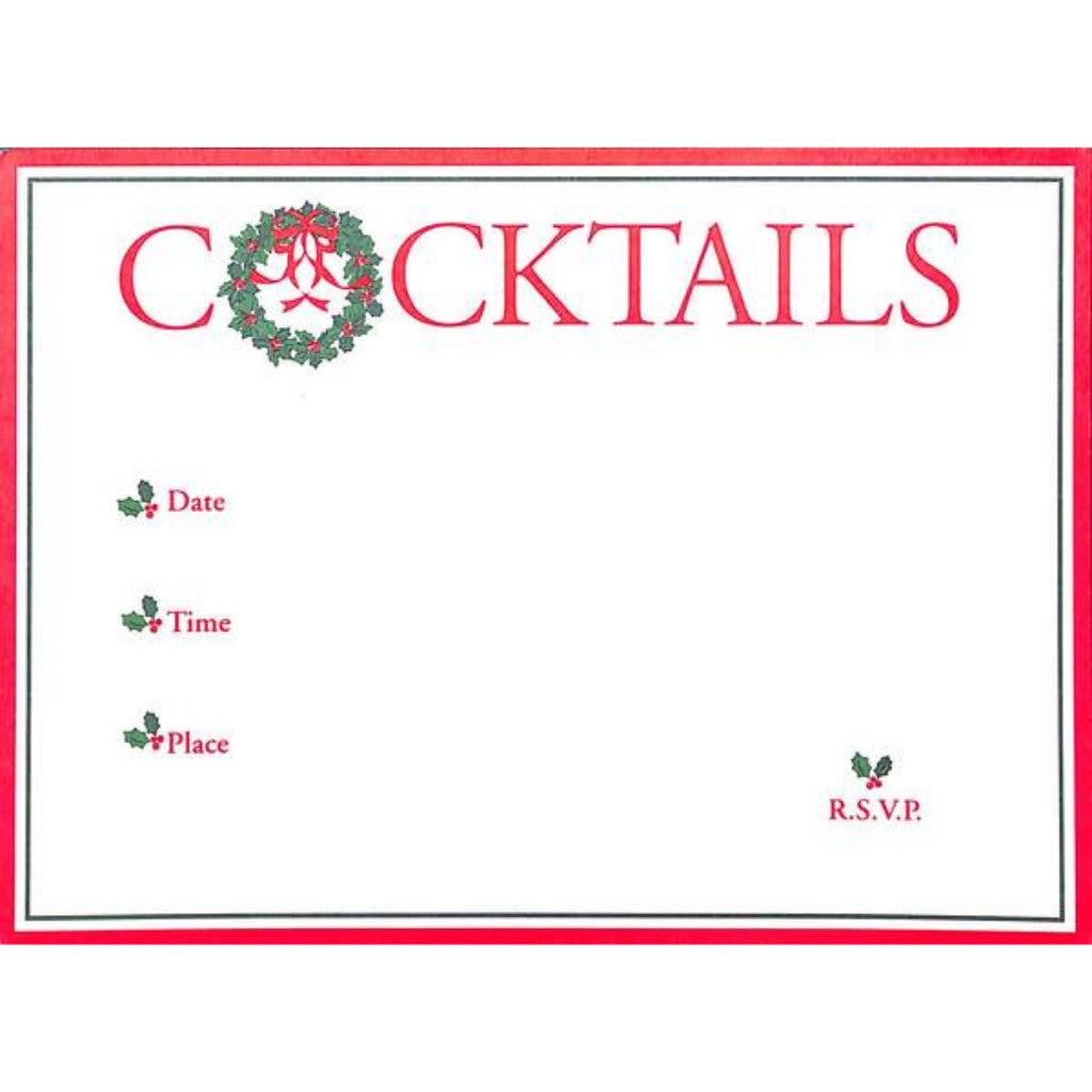 "Cocktail Party Xmas Invite Cards"