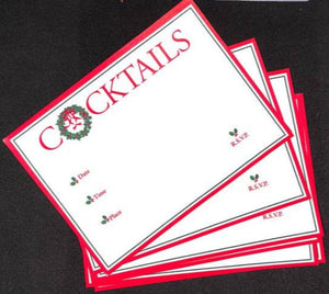 Cocktail Party Xmas Invite Cards