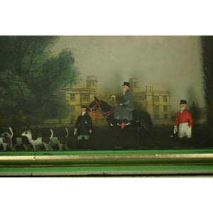 Pair of Castle Ashby Northamptonshire Britains Diorama FoxHunt Shadow Boxes