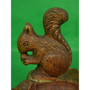 Carved Wooden Squirrel Bavarian Ashtray