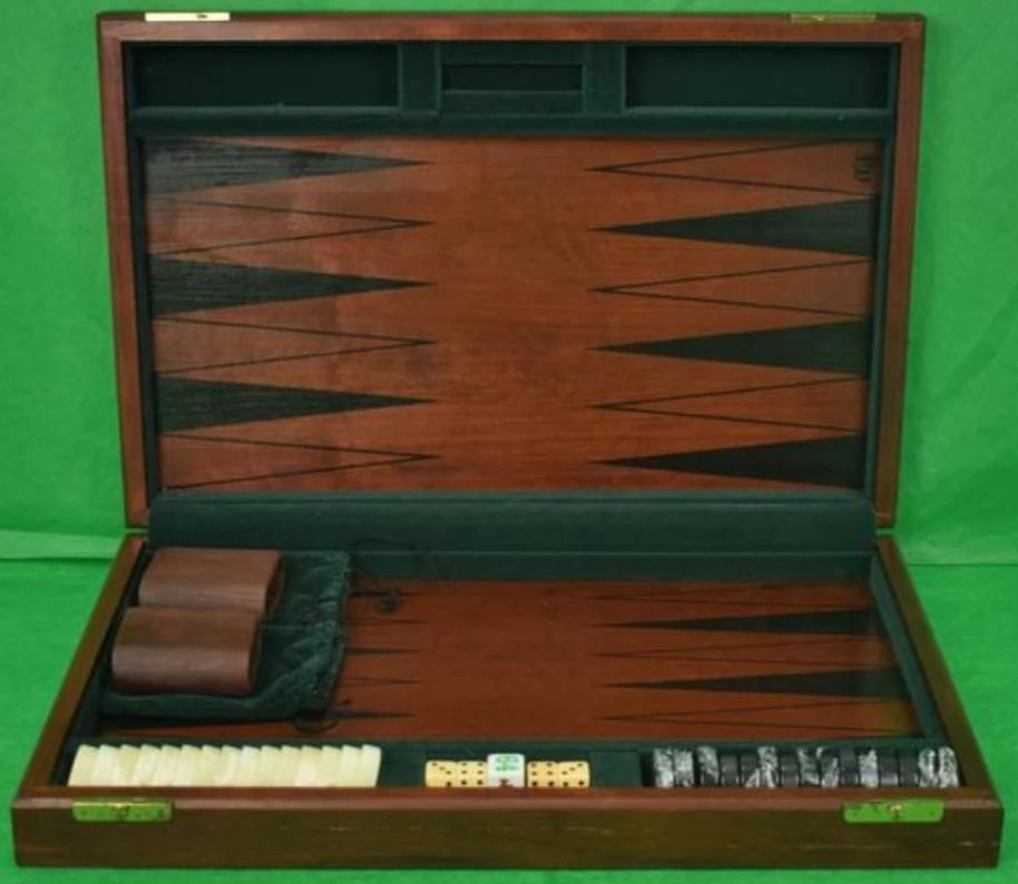 "Abercrombie & Fitch c1980s Backgammon Board Set" (SOLD)