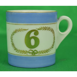 Pair of English 19th C Porcelain #'s 5&6 Mugs